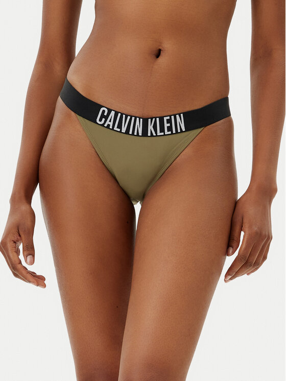 Calvin Klein Swimwear Dół od bikini KW0KW02857 Zielony