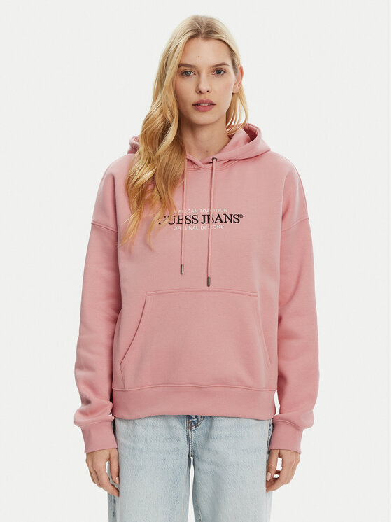 Guess Jeans Bluza W4YQ15 KC811 Różowy Regular Fit