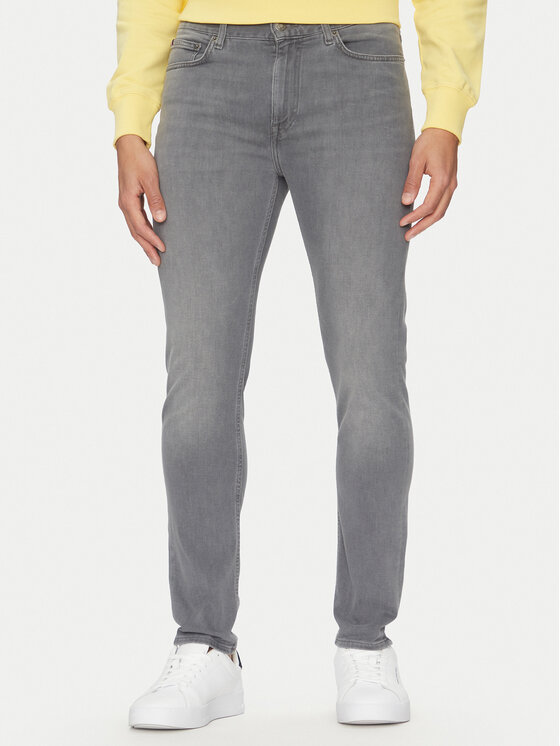 Tommy Hilfiger Jeansy Bleecker MW0MW38828 Szary Slim Fit