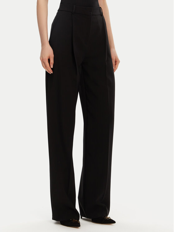 Elisabetta Franchi Spodnie materiałowe PA-081-51E2-V360 Czarny Regular Fit