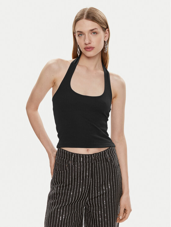 Noisy May Top Maya 27029026 Czarny Slim Fit