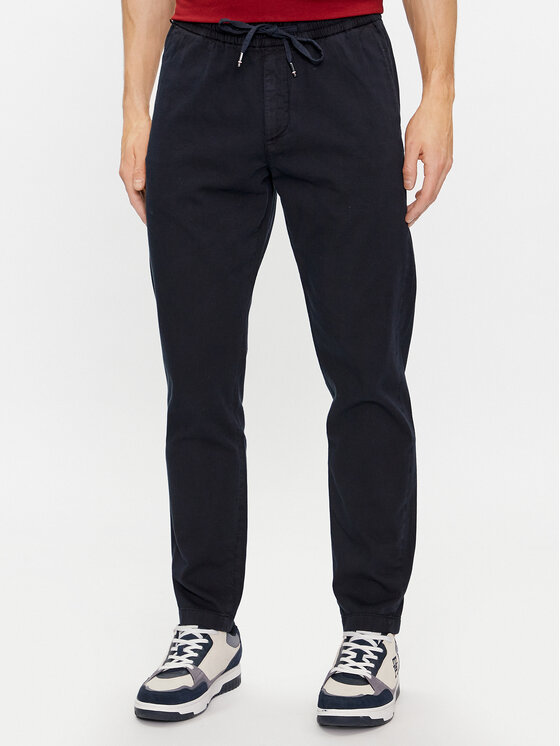 Tommy Hilfiger Chinosy Chelsea MW0MW33918 Granatowy Slim Fit