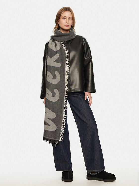 Weekend Max Mara Szal Flores 2515541064600 Czarny
