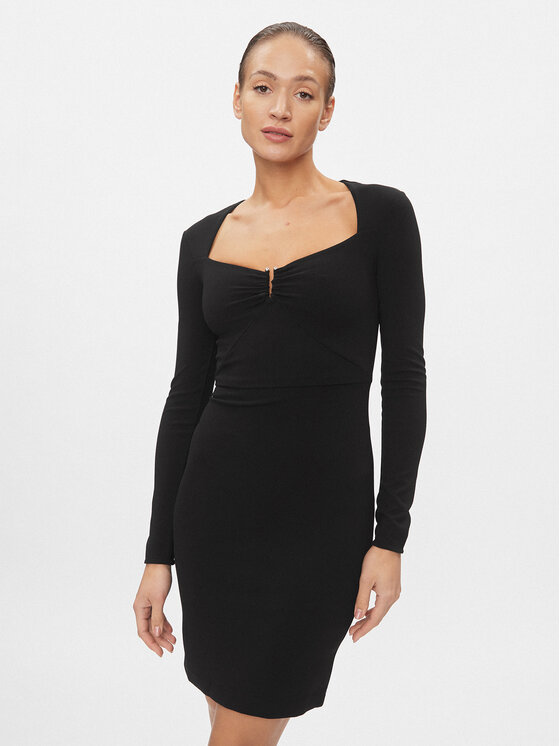 Guess Sukienka codzienna Evelina W4RK53 KC2A2 Czarny Slim Fit