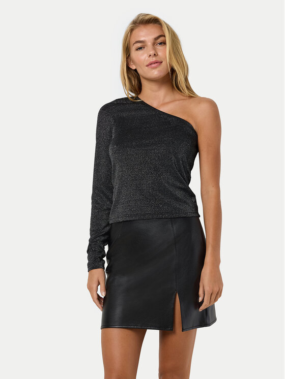 Noisy May Bluzka Maleen 27031919 Szary Slim Fit