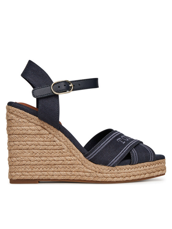 Tommy Hilfiger Espadryle Tommy Hilfiger Espad High Wedge FW0FW08668 Granatowy