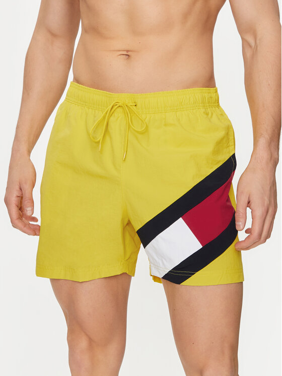 Tommy Hilfiger Szorty kąpielowe UM0UM02048 Żółty Slim Fit
