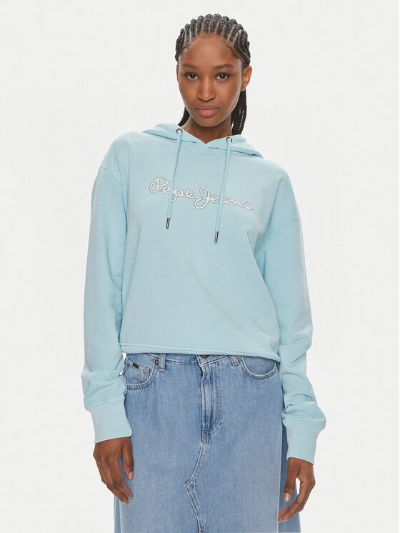 Pepe Jeans Bluza Lana Hoodie PL581440 Niebieski Regular Fit