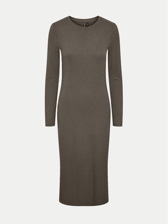 Pieces Sukienka codzienna Kylie 17126214 Brązowy Slim Fit