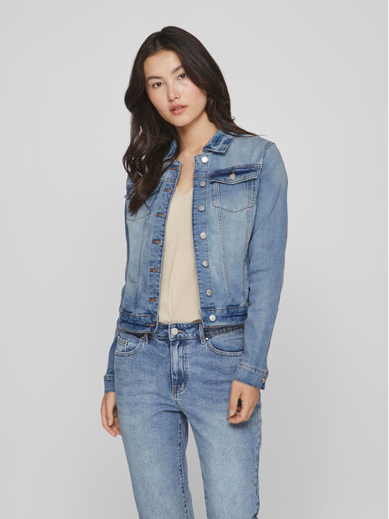 Vila Kurtka jeansowa Show 14088911 Niebieski Regular Fit