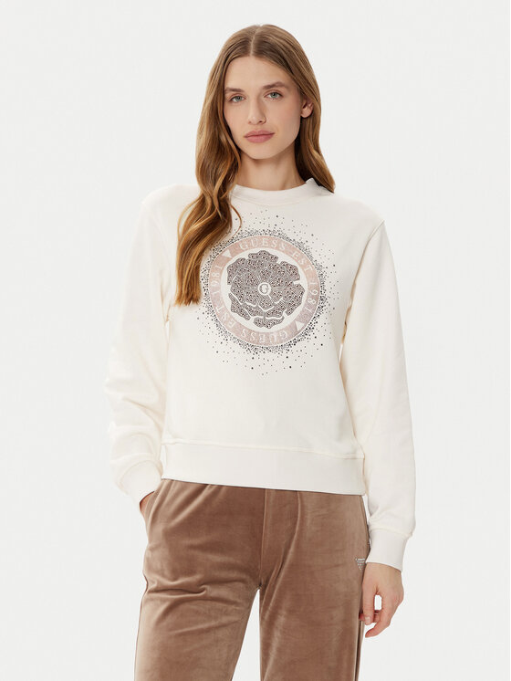 Guess Bluza W5RQ05 K7EX1 Écru Regular Fit