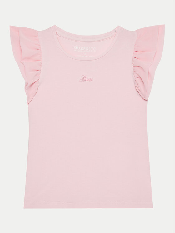 Guess Bluzka K5RI22 K6YW4 Różowy Regular Fit