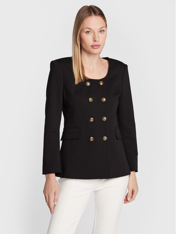 Pinko Marynarka Eugenia 1G1890 1739 Czarny Slim Fit