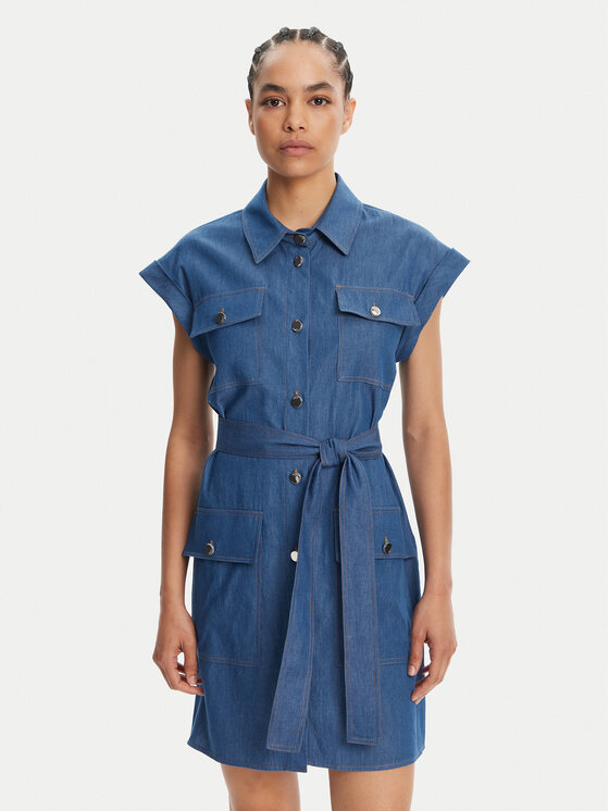 Liu Jo Sukienka jeansowa WA5509 D4695 Niebieski Regular Fit