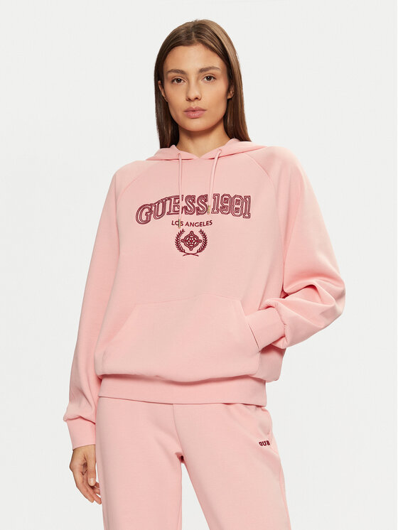 Guess Bluza V5RQ02 KCLD1 Różowy Regular Fit