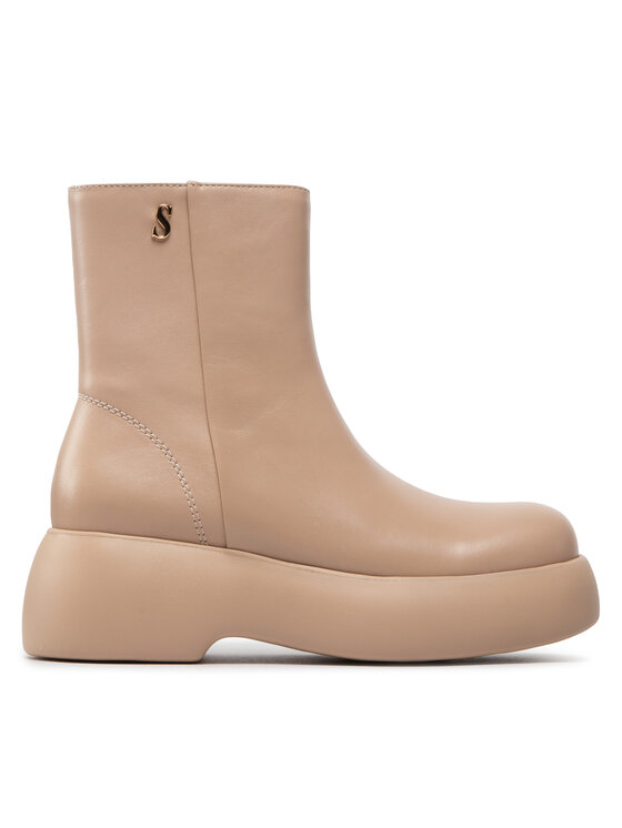 Simple Botki SL-26-02-000039 Beżowy