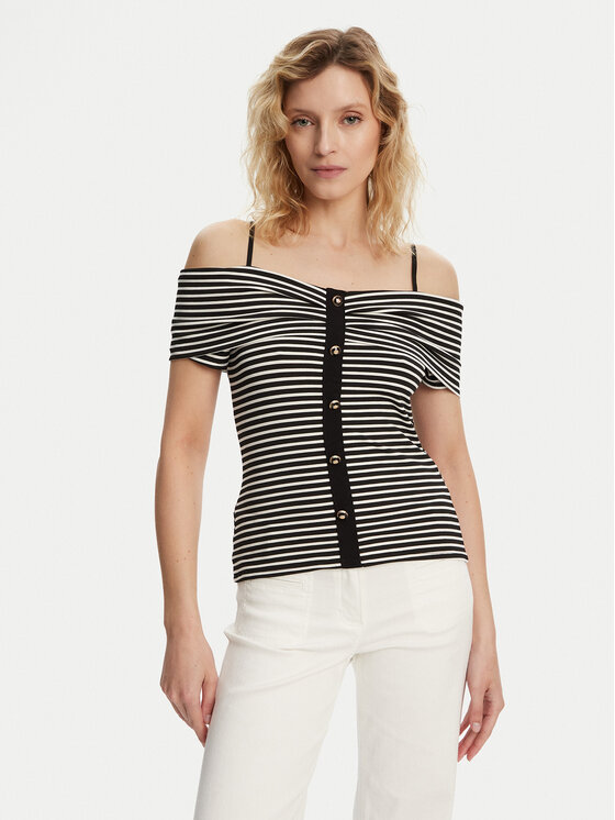 Morgan Bluzka 241-DROPEZ Czarny Slim Fit