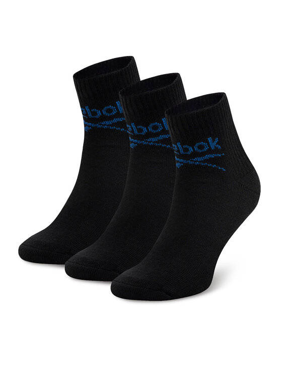 Reebok Zestaw 3 par wysokich skarpet unisex R0255-SS24 (3-pack) Czarny