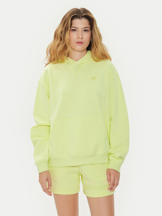New Balance Bluza WT41537 Zielony Relaxed Fit