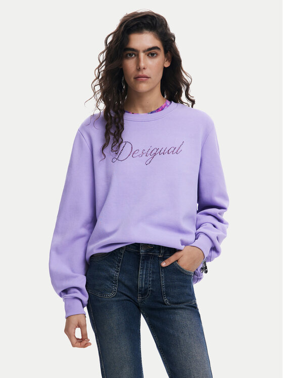 Desigual Bluza 25SWSK16 Fioletowy Regular Fit