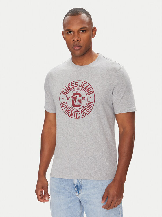 Guess Jeans T-Shirt M5YI29 K8HM0 Szary Slim Fit