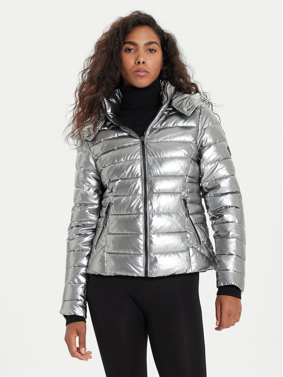 Morgan Kurtka zimowa 242-GELOLA Srebrny Regular Fit