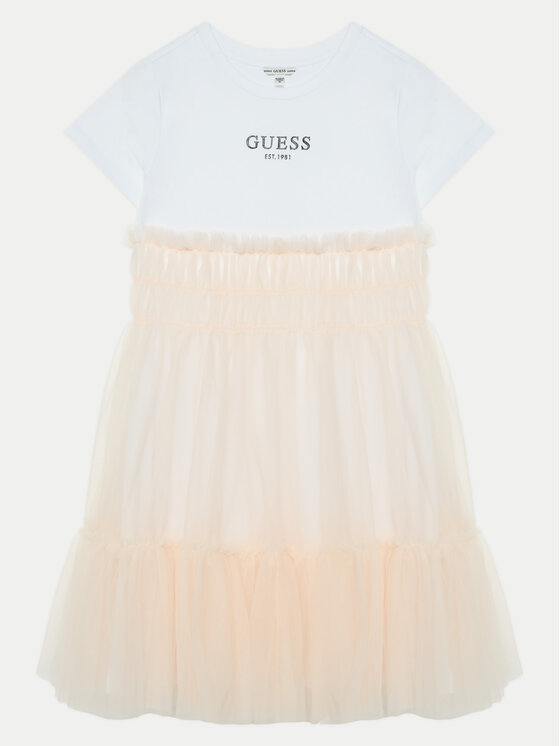 Guess Sukienka codzienna J5RK18 K6YW0 Różowy Regular Fit