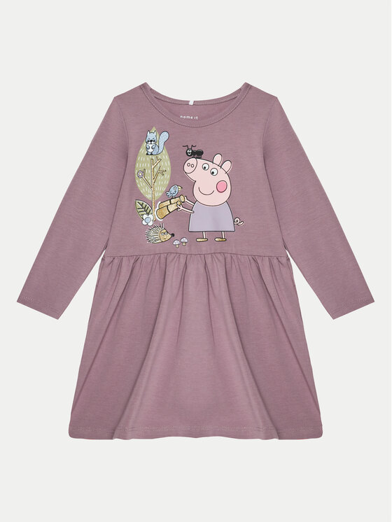 NAME IT Sukienka codzienna 13238551 Różowy Regular Fit