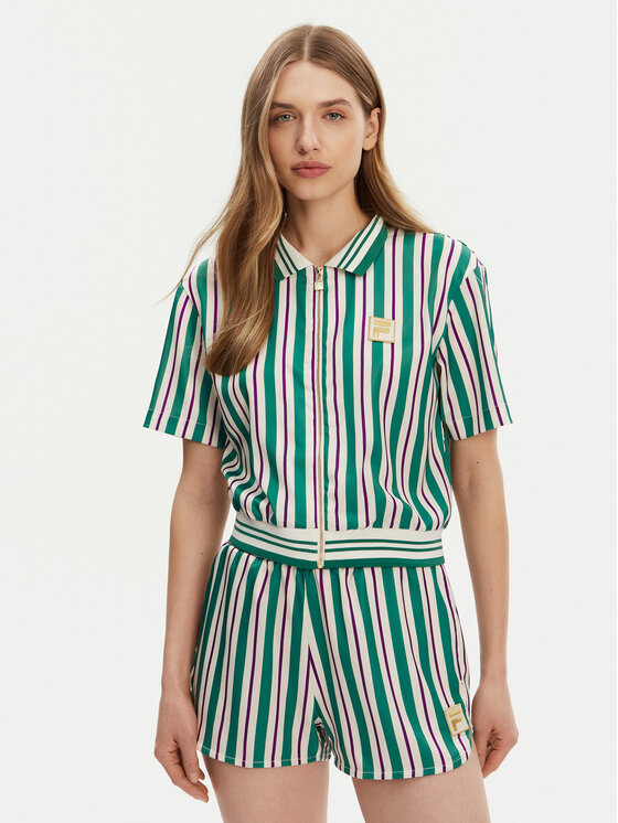 Fila Bluzka Lassance FAW0996 Zielony Regular Fit
