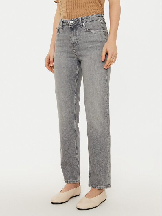 Tommy Hilfiger Jeansy Classic WW0WW43704 Szary Straight Fit
