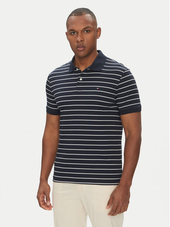 Tommy Hilfiger Polo MW0MW39994 Granatowy Regular Fit