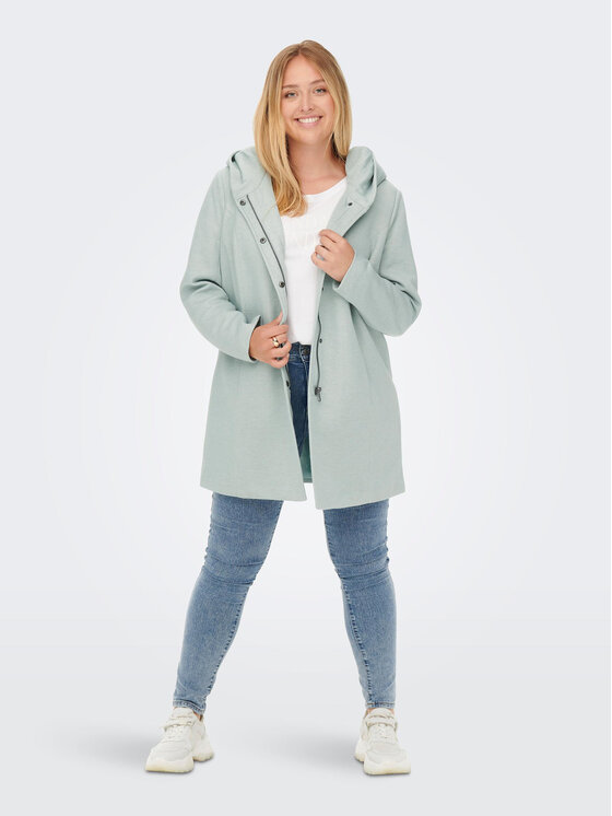 ONLY Carmakoma Płaszcz przejściowy Sedona 15191768 Zielony Regular Fit