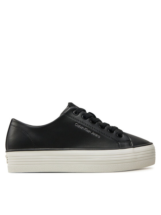 Calvin Klein Jeans Tenisówki Bold Vulc Flatf Low Lth In YW0YW01633 Czarny