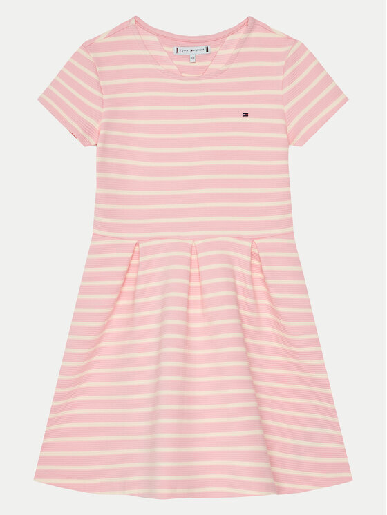 Tommy Hilfiger Sukienka codzienna KG0KG08339 S Różowy Slim Fit