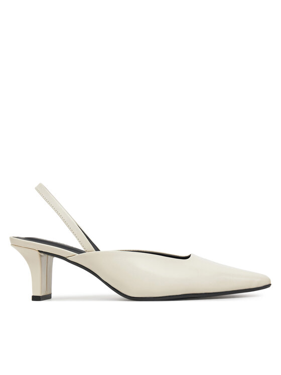 Calvin Klein Sandały Heel Mule Pump 50 - Lth HW0HW02551 Beżowy