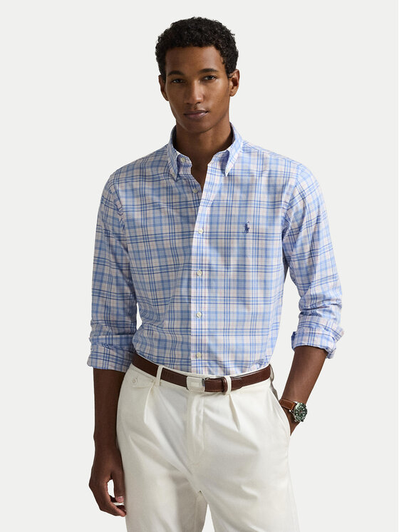 Polo Ralph Lauren Koszula 710968937001 Błękitny Custom Fit