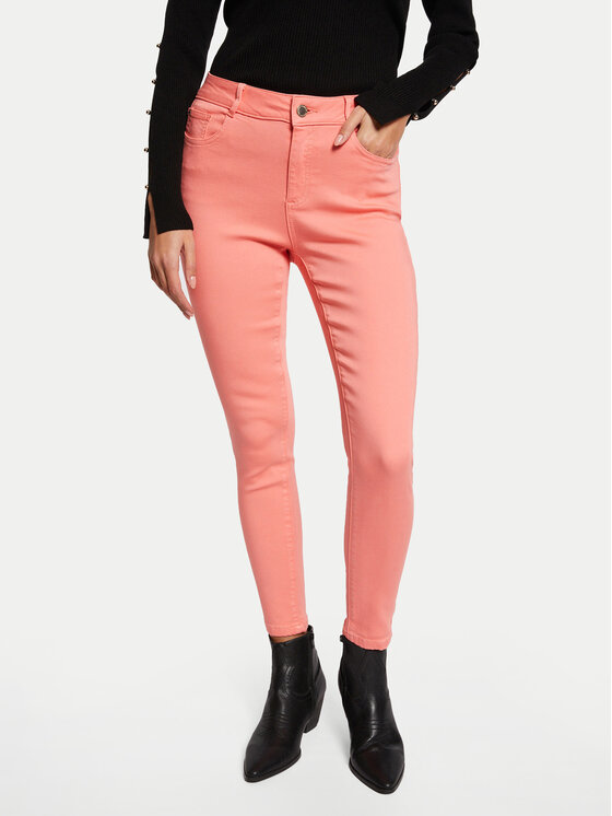Morgan Jeansy 241-POLIA1 Koralowy Skinny Fit