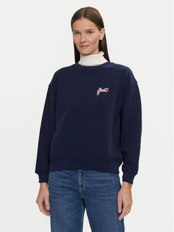 Gant Bluza 4201239 Granatowy Loose Fit