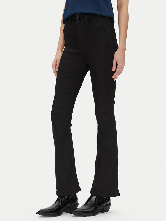 Pepe Jeans Jeansy PL204905 Czarny Flare Fit