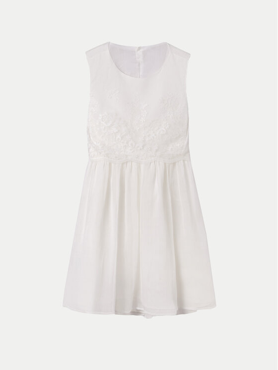 Mayoral Sukienka elegancka 6944 Écru Regular Fit