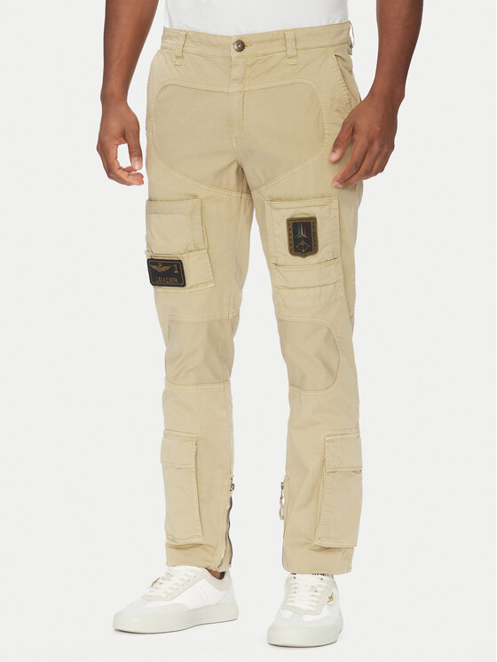 Aeronautica Militare Spodnie materiałowe 251PA1387CT1493 Beżowy Regular Fit