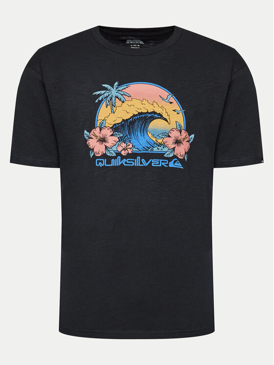 Quiksilver T-Shirt Riding Today EQYZT07676 Czarny Regular Fit