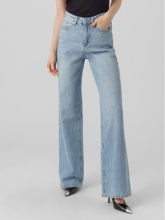 Vero Moda Jeansy Tessa 10283858 Niebieski Wide Leg