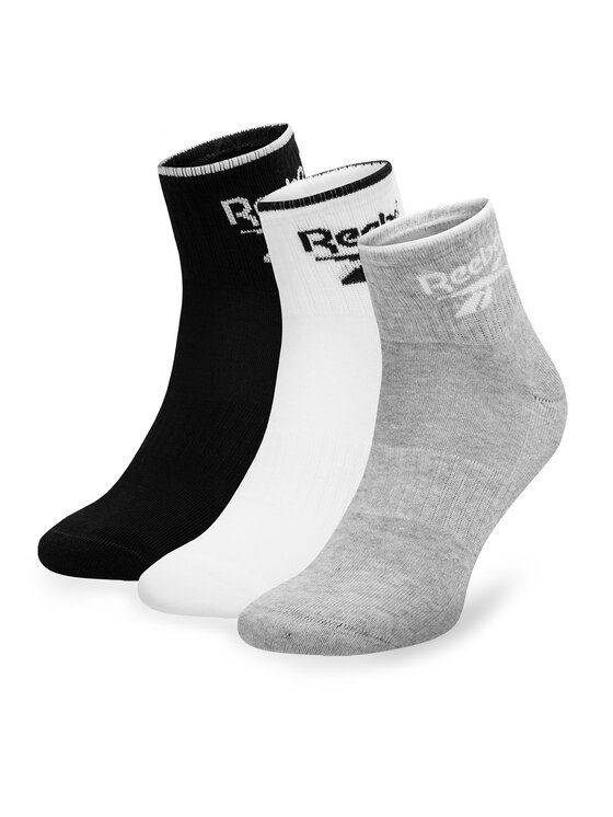 Reebok Zestaw 3 par wysokich skarpet unisex R0362-SS24 (3-pack) Kolorowy