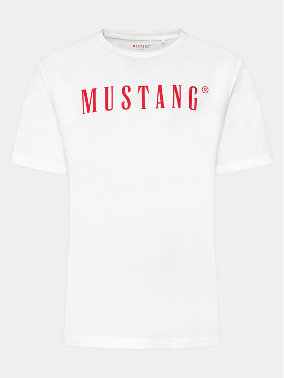 Mustang T-Shirt Austin 1014695 Biały Regular Fit
