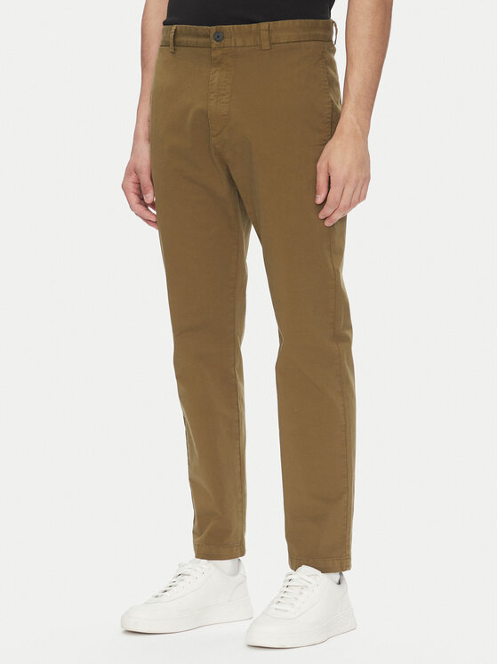 HUGO Chinosy 50530886 Zielony Slim Fit