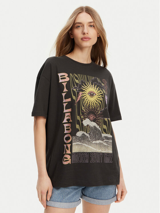 Billabong T-Shirt EBJZT00443-KTA0 Czarny Regular Fit