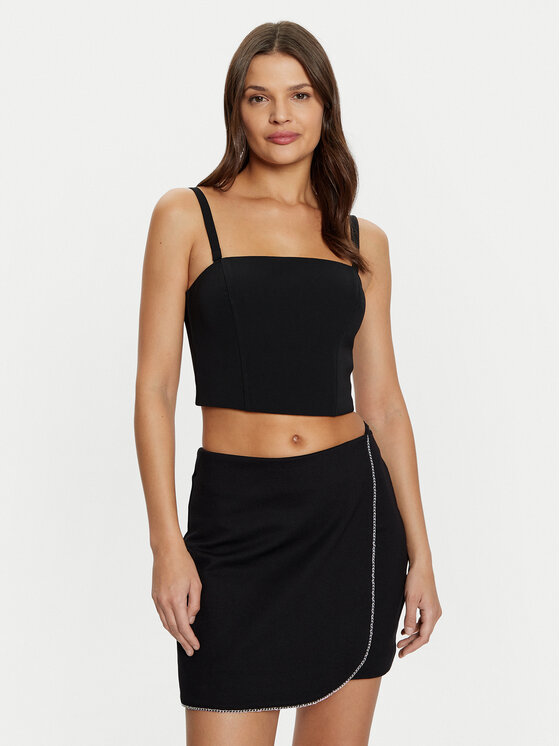 Guess Top W5RH26 WGLO2 Czarny Regular Fit