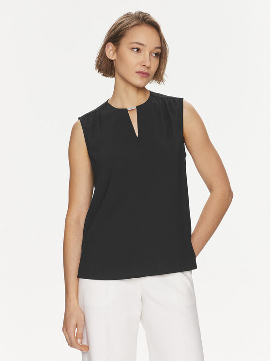 Calvin Klein Bluzka K20K207063 Czarny Regular Fit