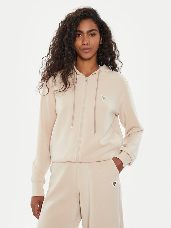 Guess Bluza V4YQ06 KCAY2 Beżowy Regular Fit